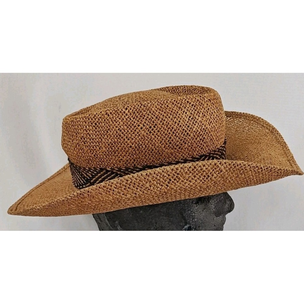 Vintage Resistol Cowboy Hat Boho Yellow Rose Straw Self Conforming Texas USA - Picture 2 of 14